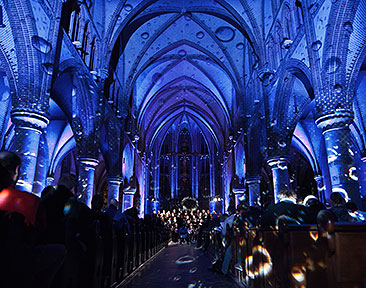 Transformation in light - light blue